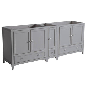 Fresca FCB20-361236GR Oxford 83" Grey Traditional Double Sink Bathroom Cabinets