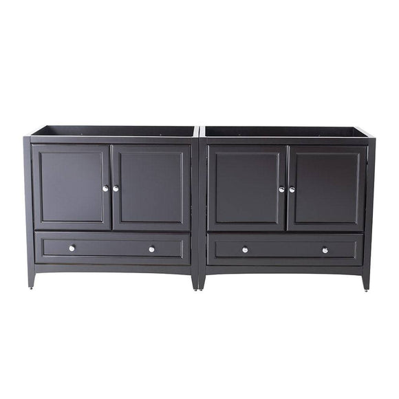 Fresca FCB20-3636ES Oxford 71" Espresso Traditional Double Sink Bathroom Cabinets