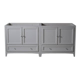 Fresca FCB20-3636GR Oxford 71" Grey Traditional Double Sink Bathroom Cabinets