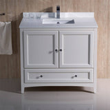 Fresca FCB2036AW-CWH-U Oxford 36" Antique White Traditional Bathroom Cabinet with Top & Sink