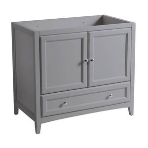 Fresca FCB2036GR Oxford 36" Grey Traditional Bathroom Cabinet