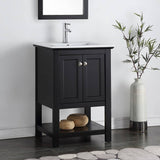 Fresca FCB2304BL-I Manchester 24" Black Traditional Bathroom Vanity