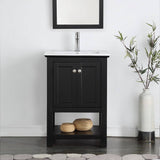 Fresca FCB2304BL-I Manchester 24" Black Traditional Bathroom Vanity