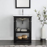 Fresca FCB2304BL-I Manchester 24" Black Traditional Bathroom Vanity