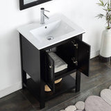 Fresca FCB2304BL-I Manchester 24" Black Traditional Bathroom Vanity