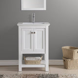 Fresca FCB2304WH-I Manchester 24" White Traditional Bathroom Vanity