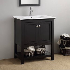 Fresca FCB2305BL-I Manchester 30" Black Traditional Bathroom Vanity