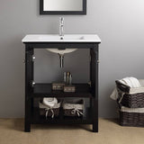 Fresca FCB2305BL-I Manchester 30" Black Traditional Bathroom Vanity