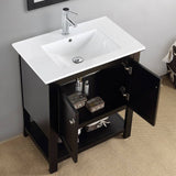 Fresca FCB2305BL-I Manchester 30" Black Traditional Bathroom Vanity