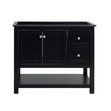 Fresca FCB2340BL Manchester 42" Black Traditional Bathroom Cabinet