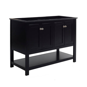 Fresca FCB2348BL-D Manchester 48" Black Traditional Double Sink Bathroom Cabinet