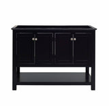 Fresca FCB2348BL-D Manchester 48" Black Traditional Double Sink Bathroom Cabinet