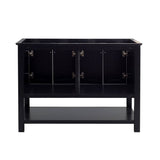 Fresca FCB2348BL-D Manchester 48" Black Traditional Double Sink Bathroom Cabinet