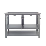 Fresca FCB2348GR-D Manchester 48" Gray Traditional Double Sink Bathroom Cabinet