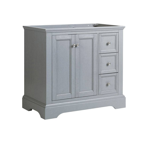 Fresca FCB2436GRV Windsor 36" Gray Textured Traditional Bathroom Cabinet