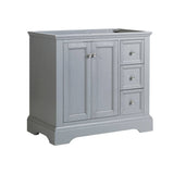 Fresca FCB2436GRV Windsor 36" Gray Textured Traditional Bathroom Cabinet