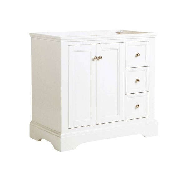 Fresca FCB2436WHM Windsor 36" Matte White Traditional Bathroom Cabinet