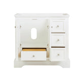 Fresca FCB2436WHM Windsor 36" Matte White Traditional Bathroom Cabinet