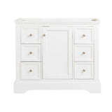 Fresca FCB2440WHM Windsor 40" Matte White Traditional Bathroom Cabinet