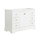 Fresca FCB2448WHM Windsor 48" Matte White Traditional Bathroom Cabinet