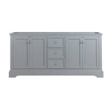 Fresca FCB2472GRV Windsor 72" Gray Textured Traditional Double Sink Bathroom Cabinet