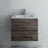 Fresca FCB3124ACA-CWH-U Formosa 24" Wall Hung Modern Bathroom Cabinet with Top & Sink in Acacia