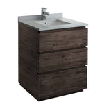 Fresca FCB3130ACA-FC-CWH-U Formosa 30" Floor Standing Modern Bathroom Cabinet with Top & Sink in Acacia