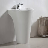 Fresca FCB5023WH Parma 24" White Pedestal Sink