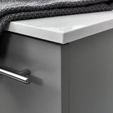 Fresca FCB6124GR-UNS-CWH-U Lucera 24" Gray Wall Hung Modern Bathroom Cabinet with Top & Undermount Sink