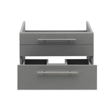 Fresca FCB6124GR-UNS Lucera 24" Gray Wall Hung Undermount Sink Modern Bathroom Cabinet