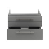 Fresca FCB6124GR-VSL Lucera 24" Gray Wall Hung Vessel Sink Modern Bathroom Cabinet