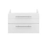 Fresca FCB6124WH-UNS Lucera 24" White Wall Hung Undermount Sink Modern Bathroom Cabinet