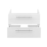 Fresca FCB6124WH-UNS Lucera 24" White Wall Hung Undermount Sink Modern Bathroom Cabinet