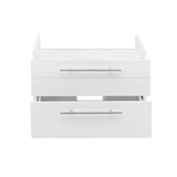 Fresca FCB6124WH-VSL Lucera 24" White Wall Hung Vessel Sink Modern Bathroom Cabinet