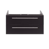 Fresca FCB6130ES-VSL Lucera 30" Espresso Wall Hung Vessel Sink Modern Bathroom Cabinet