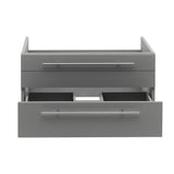 Fresca FCB6130GR-UNS Lucera 30" Gray Wall Hung Undermount Sink Modern Bathroom Cabinet