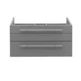 Fresca FCB6130GR-VSL Lucera 30" Gray Wall Hung Vessel Sink Modern Bathroom Cabinet