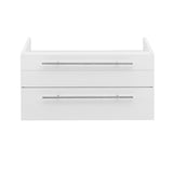 Fresca FCB6130WH-UNS Lucera 30" White Wall Hung Undermount Sink Modern Bathroom Cabinet