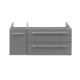 Fresca FCB6136GR-UNS-R Lucera 36" Gray Wall Hung Undermount Sink Modern Bathroom Cabinet - Right Version