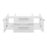 Fresca FCB6142WH-UNS Lucera 42" White Wall Hung Undermount Sink Modern Bathroom Cabinet