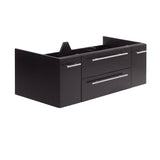 Fresca FCB6148ES-UNS-D Lucera 48" Espresso Wall Hung Double Undermount Sink Modern Bathroom Cabinet