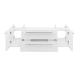 Fresca FCB6148WH-VSL-D Lucera 48" White Wall Hung Double Vessel Sink Modern Bathroom Cabinet