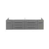 Fresca FCB6160GR-UNS-D Lucera 60" Gray Wall Hung Double Undermount Sink Modern Bathroom Cabinet