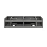 Fresca FCB6160GR-VSL-D Lucera 60" Gray Wall Hung Double Vessel Sink Modern Bathroom Cabinet