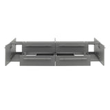 Fresca FCB6172GR-UNS Lucera 72" Gray Wall Hung Double Undermount Sink Modern Bathroom Cabinet