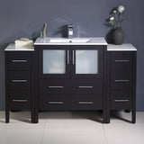 Fresca FCB62-123012ES-I Torino 54" Espresso Modern Bathroom Cabinets with Integrated Sink