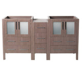 Fresca FCB62-241224GO Torino 60" Gray Oak Modern Bathroom Cabinets