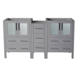 Fresca FCB62-241224GR Torino 60" Grey Modern Bathroom Cabinets