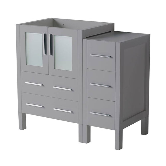 Fresca FCB62-2412GR Torino 36" Grey Modern Bathroom Cabinets