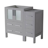 Fresca FCB62-2412GR Torino 36" Grey Modern Bathroom Cabinets